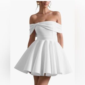 Amazon Strapless White Dress